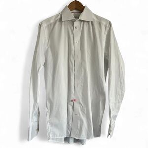 Eton Contemporary Button Up Dress Shirt Mens 15 3/4 40 White Long Sleeve